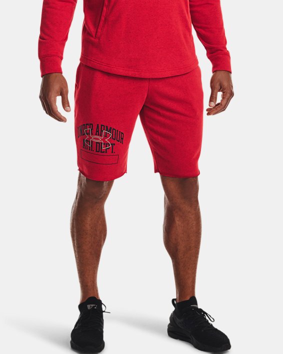 Men's UA Rival Terry Athletic Department Shorts, Red, pdpMainDesktop image number 0